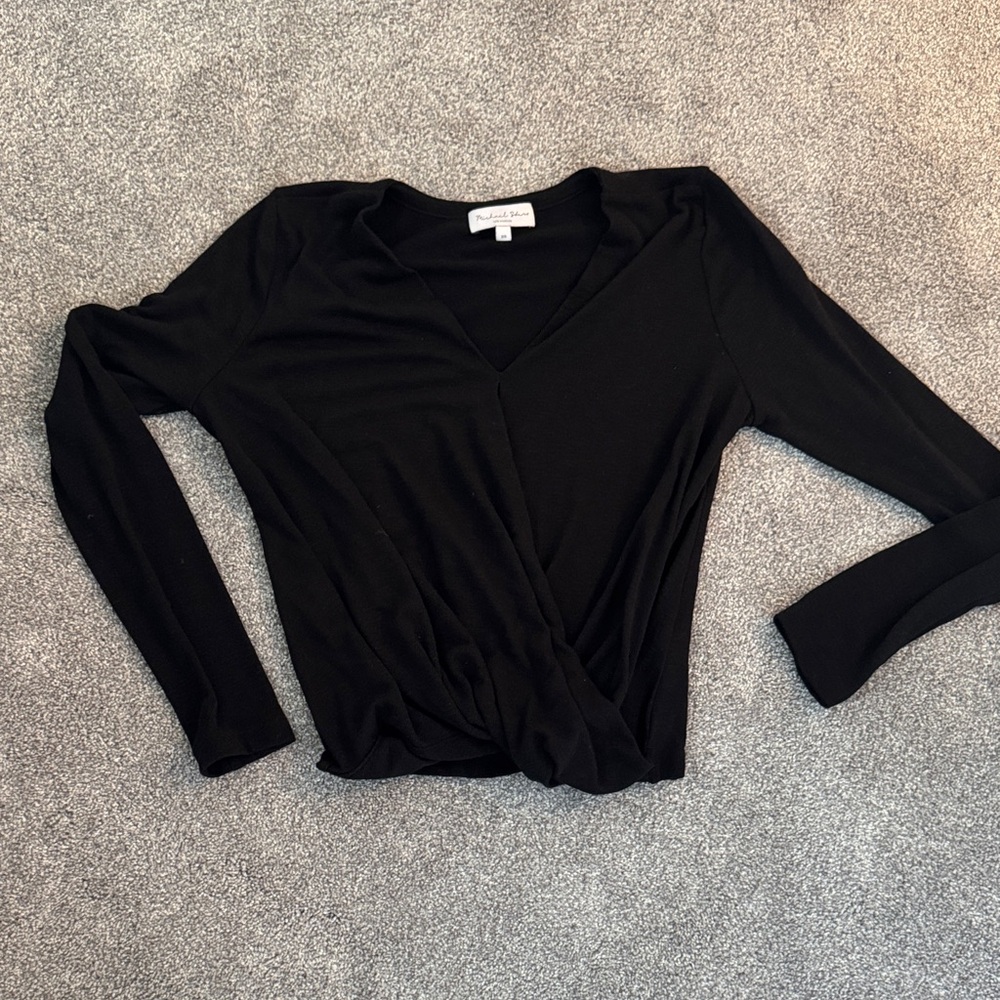 Michael Stars Black Long Sleeve Top